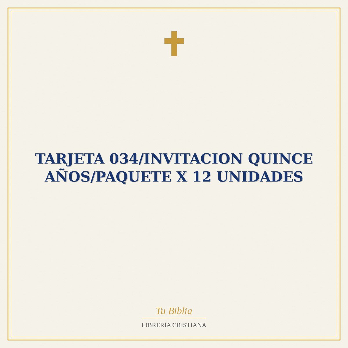 Tarjeta 034/Invitacion Quince Años/Paquete X 12 Unidades 1 Tarjeta 034/Invitacion Quince Años/Paquete X 12 Unidades