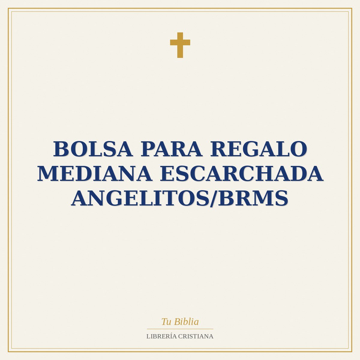 Bolsa Para Regalo Mediana Escarchada Angelitos/BRMS 1 Bolsa Para Regalo Mediana Escarchada Angelitos/BRMS