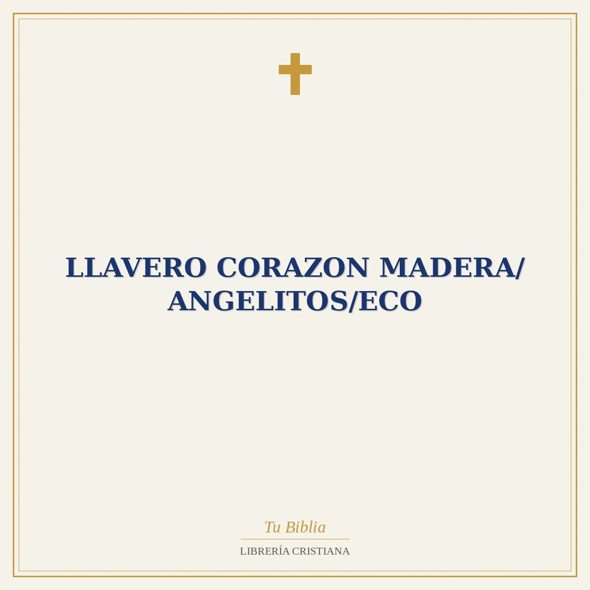 Llavero Corazon Madera/ Angelitos/ECO 1 Llavero Corazon Madera/ Angelitos/ECO