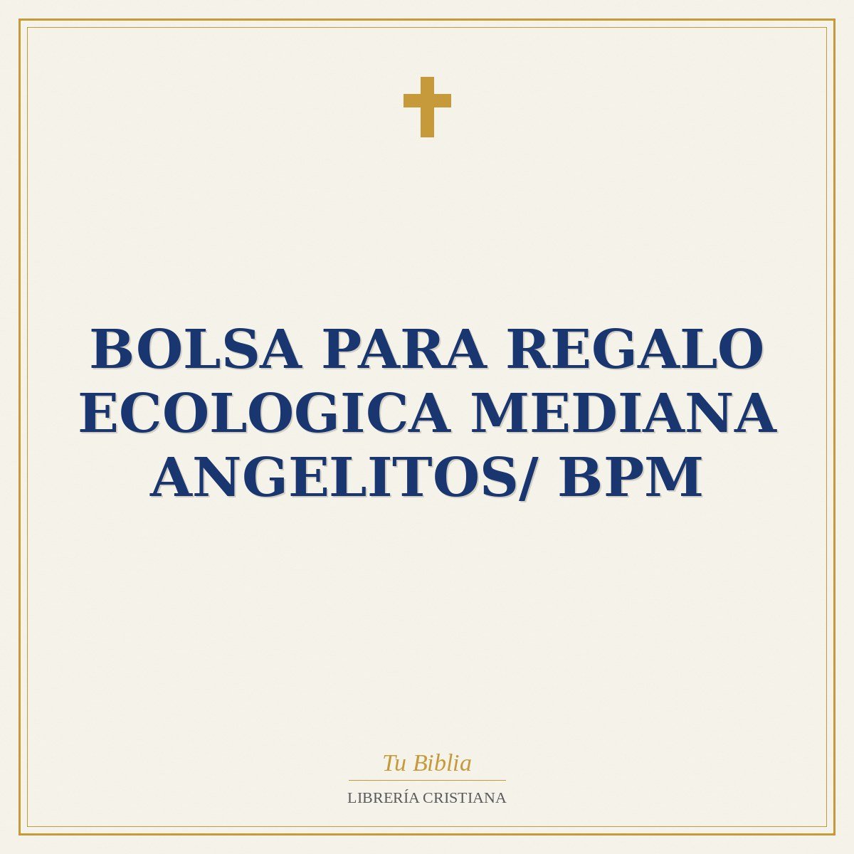 Bolsa Para Regalo Ecologica Mediana Angelitos/ BPM 1 Bolsa Para Regalo Ecologica Mediana Angelitos/ BPM