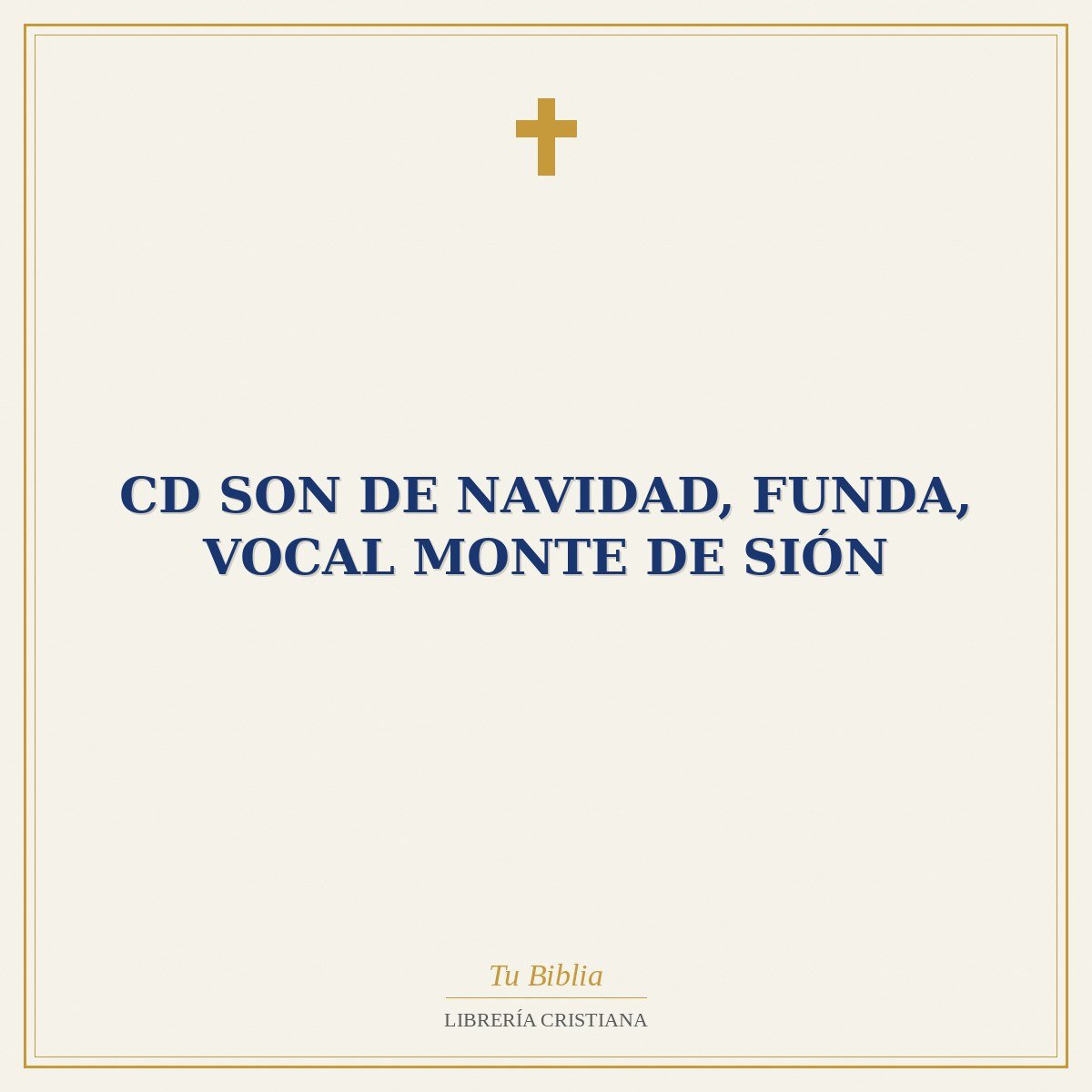 Cd Son De Navidad, Funda, Vocal Monte De Sión 1 Cd Son De Navidad, Funda, Vocal Monte De Sión