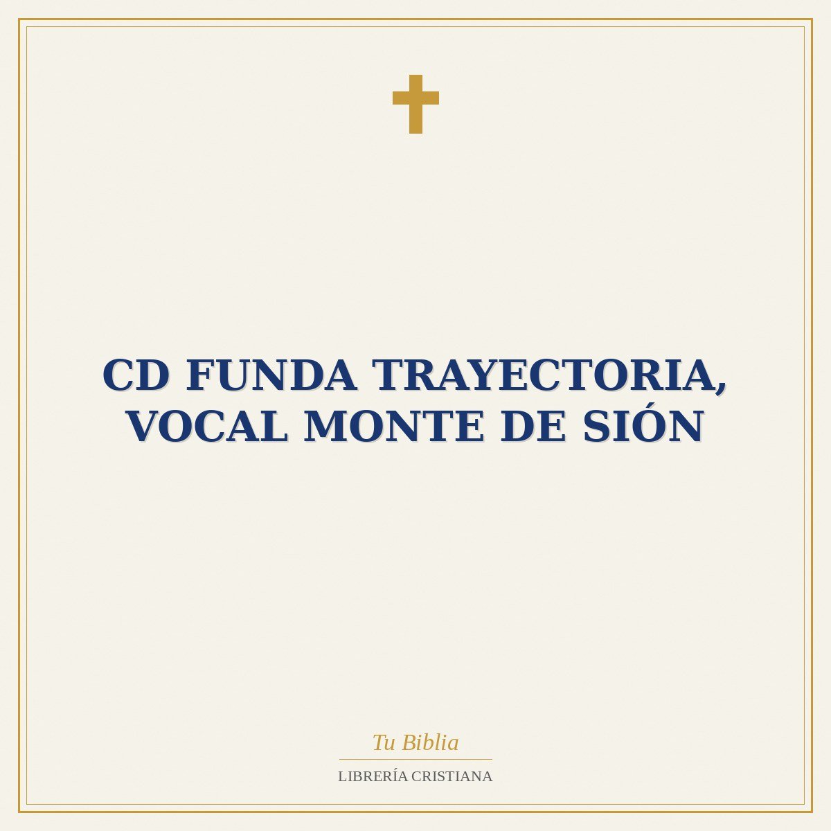 Cd Funda Trayectoria, Vocal Monte De Sión 1 Cd Funda Trayectoria, Vocal Monte De Sión