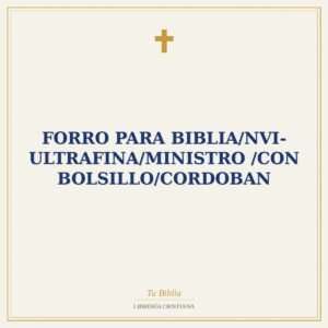 Forro Para Biblia/NVI-Ultrafina/mINISTRO /Con Bolsillo/Cordoban