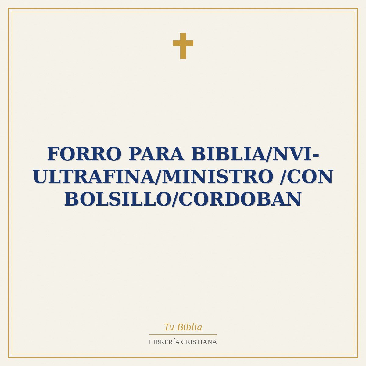 Forro Para Biblia/NVI-Ultrafina/mINISTRO /Con Bolsillo/Cordoban 1 Forro Para Biblia/NVI-Ultrafina/mINISTRO /Con Bolsillo/Cordoban