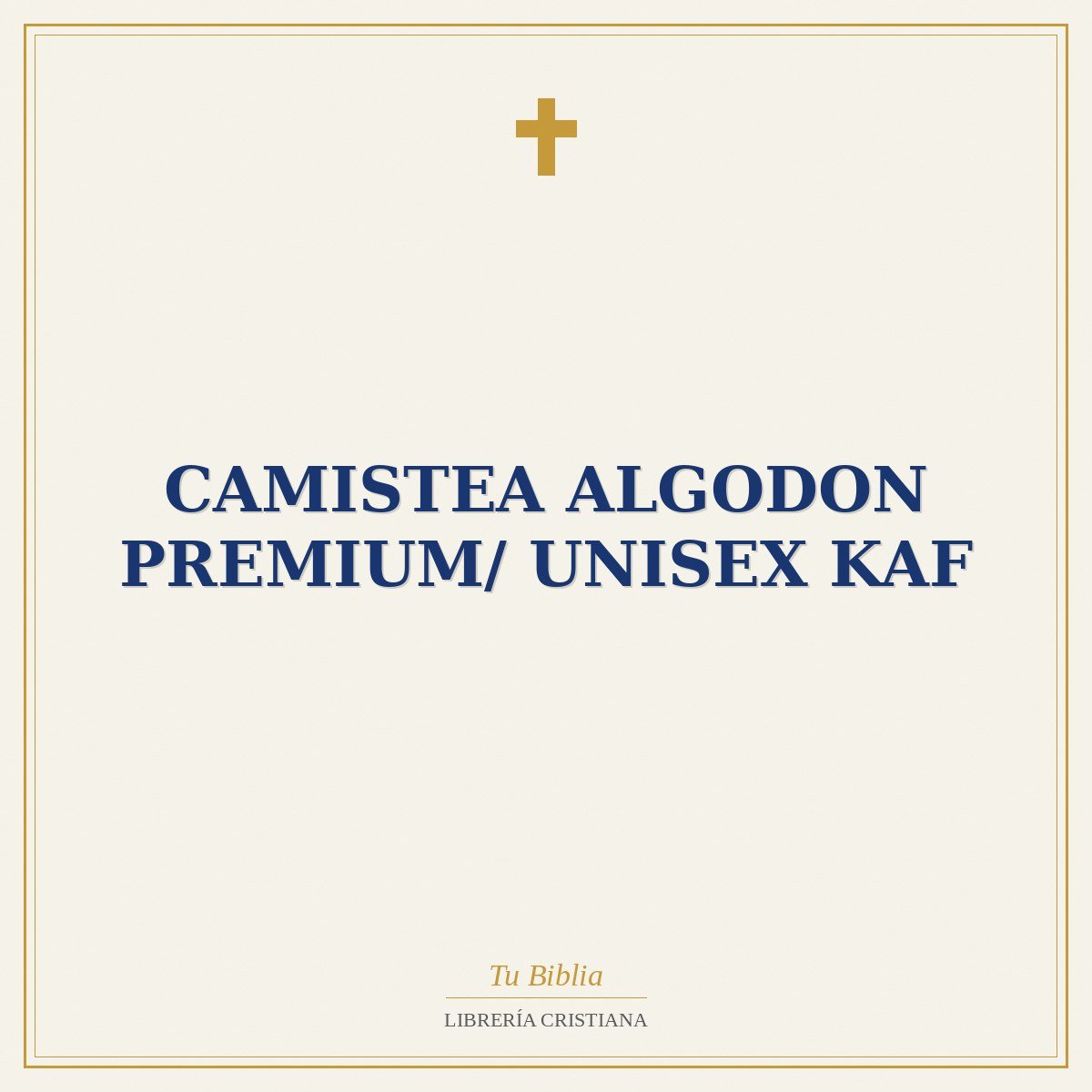 Camistea Algodon Premium/ Unisex KAF 1 Camistea Algodon Premium/ Unisex KAF