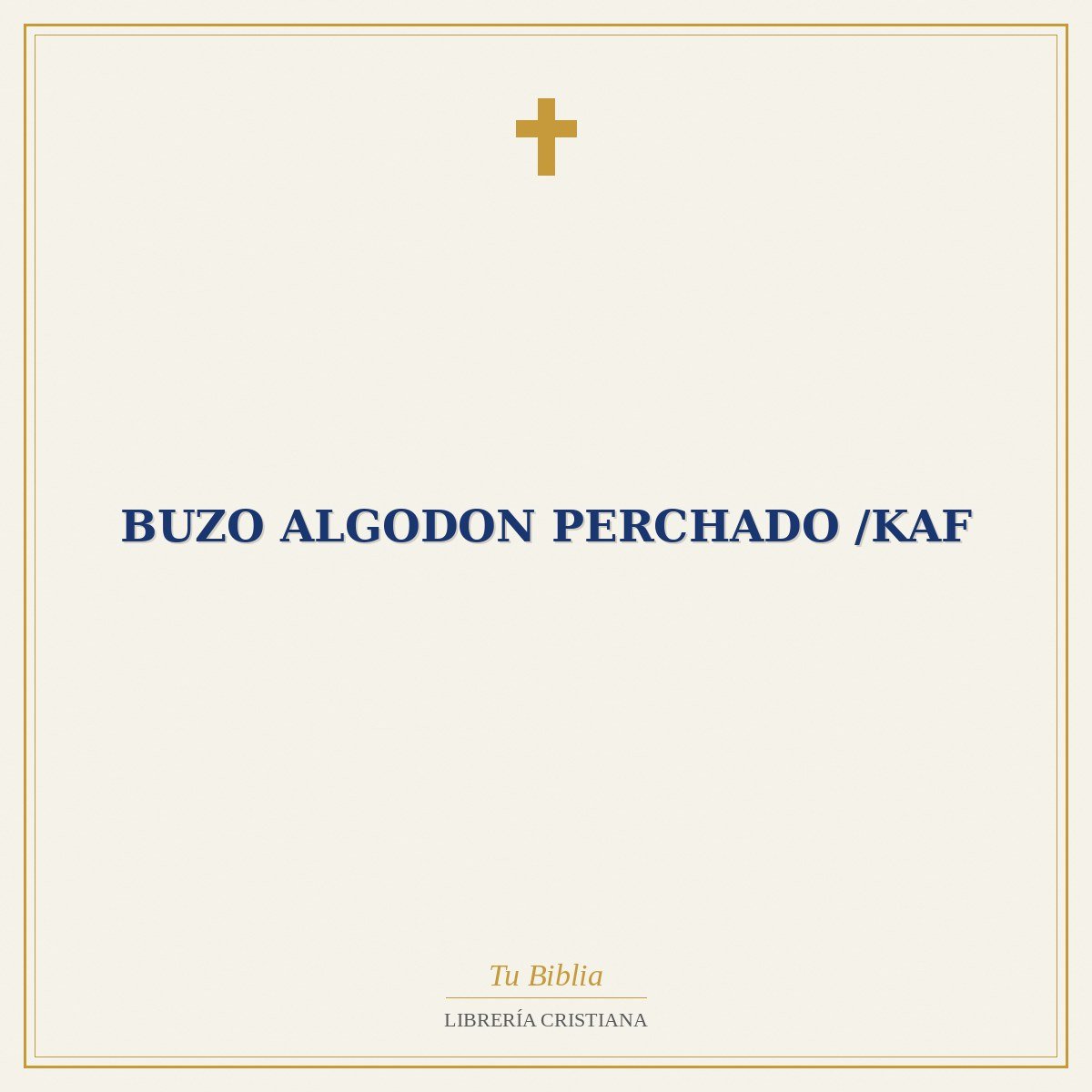 Buzo Algodon Perchado /Kaf 1 Buzo Algodon Perchado /Kaf