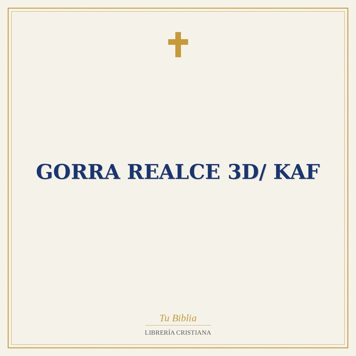 Gorra Realce 3D/ KAF 1 Gorra Realce 3D/ KAF