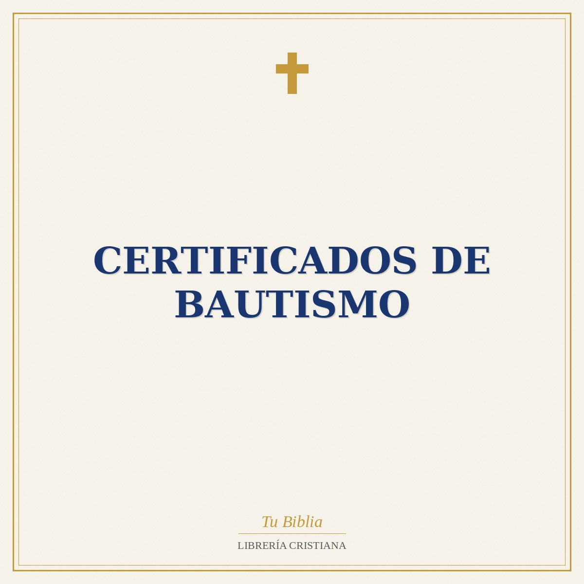 Certificados de Bautismo 1 Certificados de Bautismo