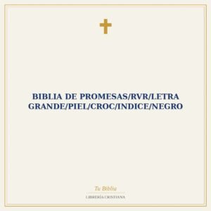 Biblia De Promesas/RVR/Letra Grande/Piel/Croc/Indice/Negro