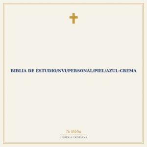 Biblia De Estudio/NVI/Personal/Piel/Azul-Crema