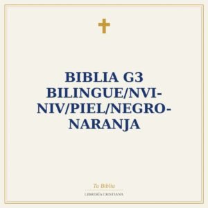 Biblia G3 Bilingue/NVI-NIV/Piel/Negro-Naranja