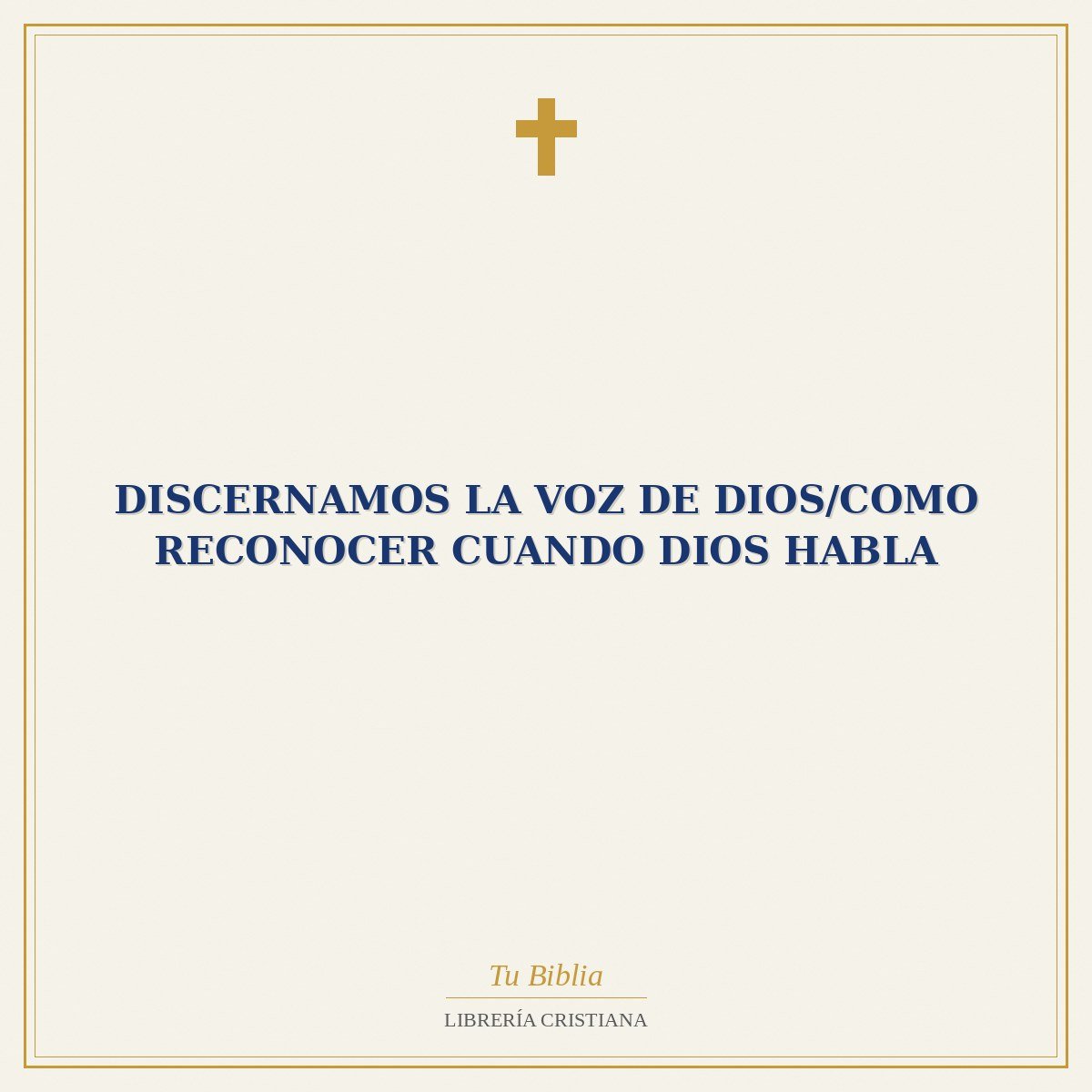 Discernamos La Voz De Dios/Como Reconocer Cuando Dios Habla 1 Discernamos La Voz De Dios/Como Reconocer Cuando Dios Habla