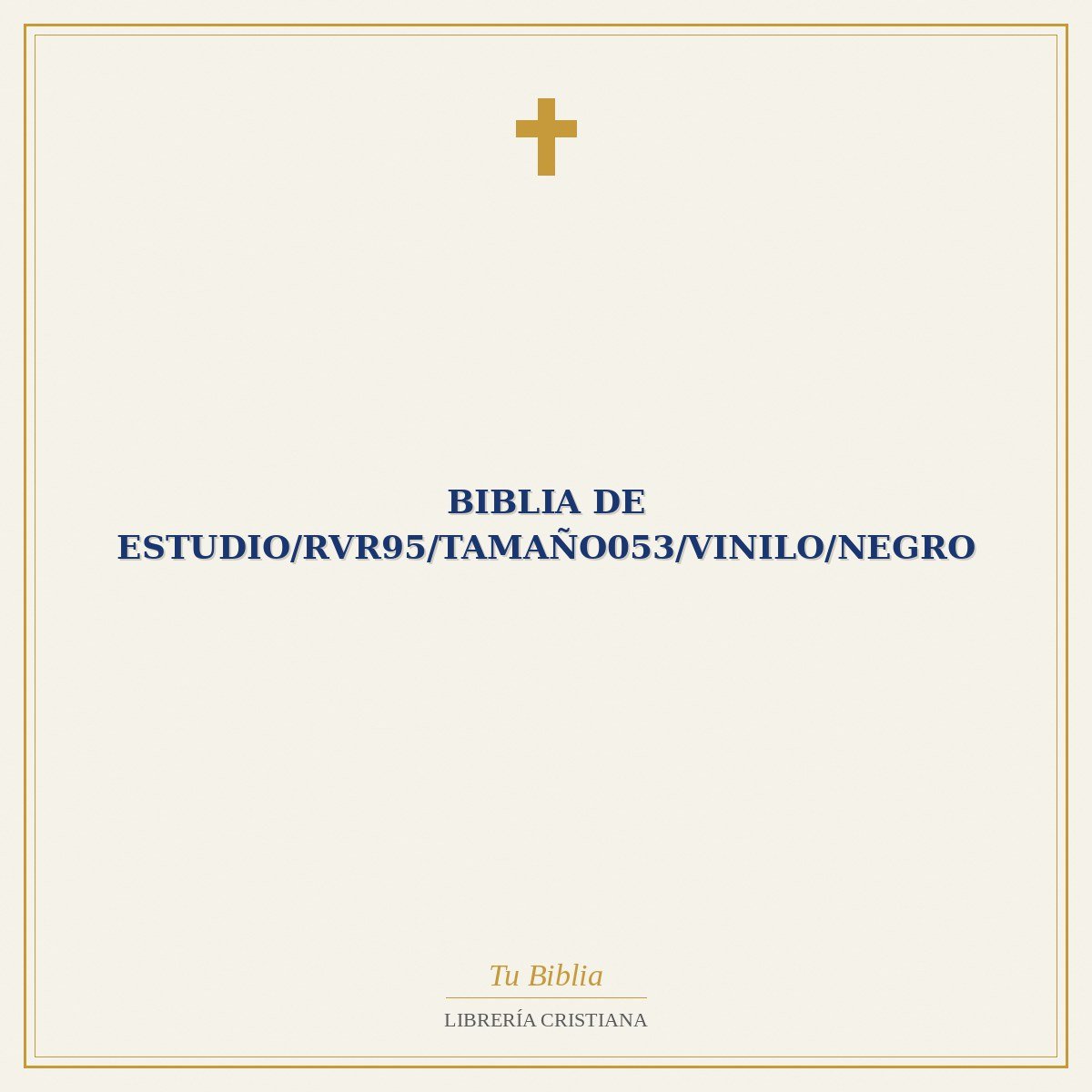 Biblia De Estudio/RVR95/Tamaño053/Vinilo/Negro 1 Biblia De Estudio/RVR95/Tamaño053/Vinilo/Negro