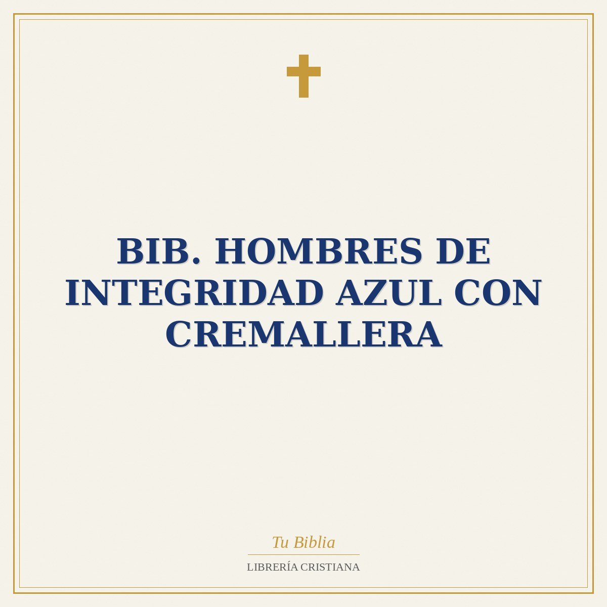 Bib. Hombres de integridad azul con cremallera 1 Bib. Hombres de integridad azul con cremallera