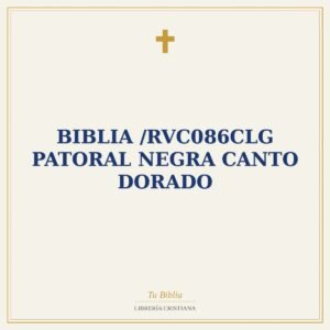 Biblia /RVC086cLG Patoral Negra Canto Dorado