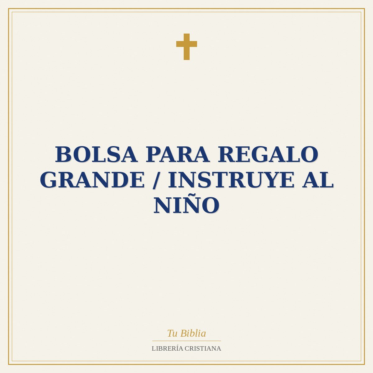 Bolsa Para Regalo Grande / Instruye Al Niño 1 Bolsa Para Regalo Grande / Instruye Al Niño