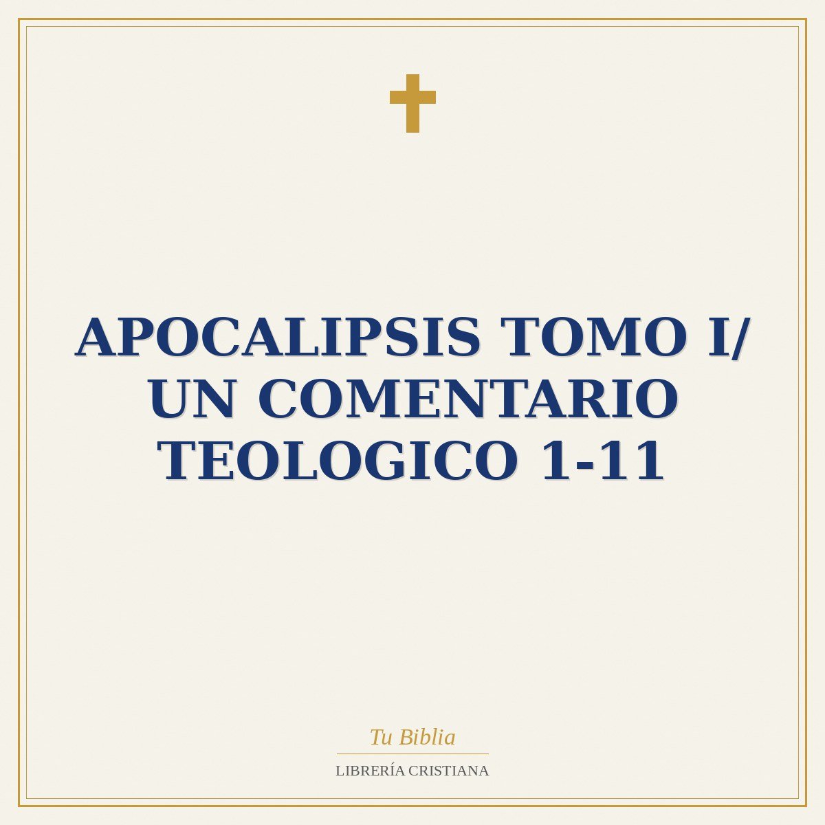 Apocalipsis Tomo I/ Un Comentario Teologico 1-11 1 Apocalipsis Tomo I/ Un Comentario Teologico 1-11