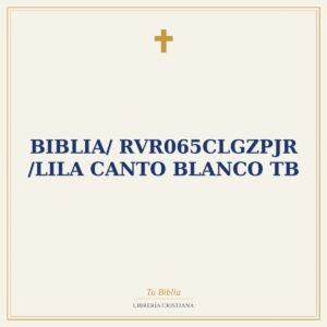 Biblia/ RVR065cLGZPJR /Lila Canto Blanco TB