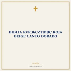 Biblia RVR36cZTIPJR/ Roja Beige Canto Dorado