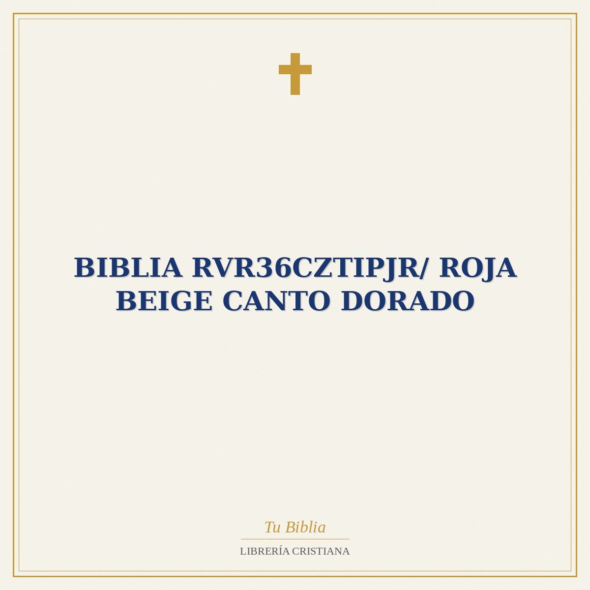 Biblia RVR36cZTIPJR/ Roja Beige Canto Dorado 1 Biblia RVR36cZTIPJR/ Roja Beige Canto Dorado
