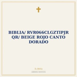 Biblia/ RVR066cLGZTIPJR  QR/ Beige Rojo Canto Dorado