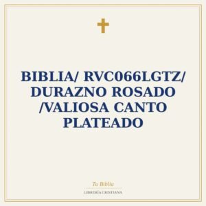 Biblia/ RVC066LGTZ/ Durazno Rosado /Valiosa Canto Plateado