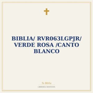 Biblia/ RVR063LGPJR/ Verde Rosa /Canto Blanco