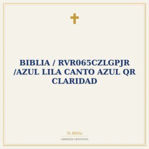 Biblia / RVR065cZLGPJR /Azul Lila Canto Azul QR Claridad