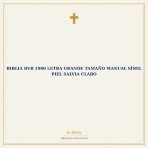Biblia RVR 1960 Letra Grande Tamaño Manual Símil Piel Salvia Claro