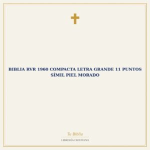 Biblia RVR 1960 Compacta Letra Grande 11 puntos Símil Piel Morado