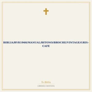 Biblia/RVR1960/Manual/Bitono/Broche/Vintage/Gris-Cafe