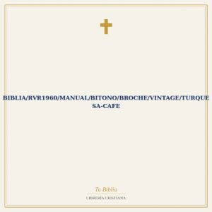Biblia/RVR1960/Manual/Bitono/Broche/Vintage/Turquesa-Cafe