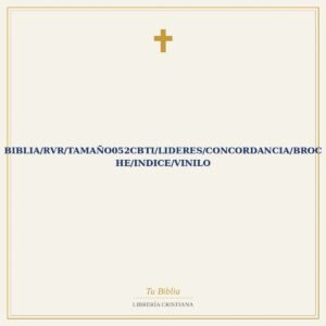 Biblia/RVR/Tamaño052CBTI/Lideres/Concordancia/Broche/Indice/Vinilo