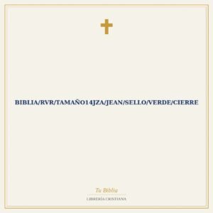 Biblia/RVR/Tamaño14JZA/Jean/Sello/Verde/Cierre