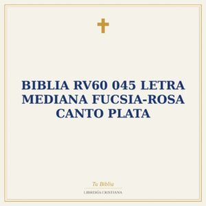 Biblia RV60 045 Letra Mediana Fucsia-Rosa Canto Plata