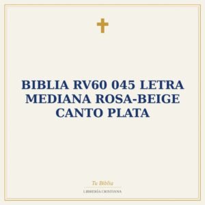 Biblia RV60 045 Letra Mediana Rosa-Beige Canto Plata