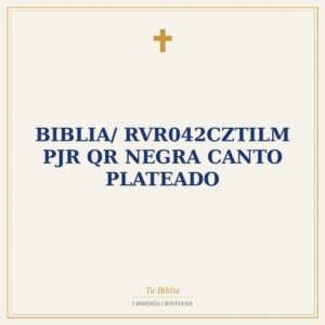 Biblia/ RVR042cZTILM PJR QR Negra Canto Plateado