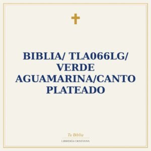 Biblia/ TLA066LG/ Verde Aguamarina/Canto Plateado