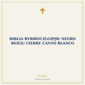 Biblia RVR085cZLGiPJR/ Negro Beige/ Cierre Canto Blanco