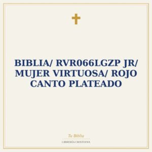 Biblia/ RVR066LGZP JR/ Mujer Virtuosa/ Rojo Canto Plateado