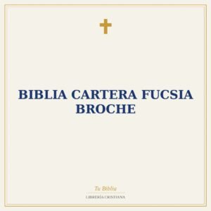 Biblia cartera fucsia Broche