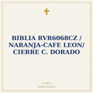 Biblia RVR6068cz / Naranja-Cafe Leon/ Cierre C. Dorado