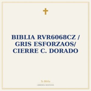 Biblia RVR6068cz / Gris Esforzaos/ Cierre C. Dorado