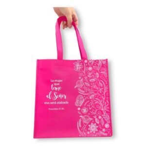 Bolsa Tote Bag Fucsia la Mujer que Teme al Señor