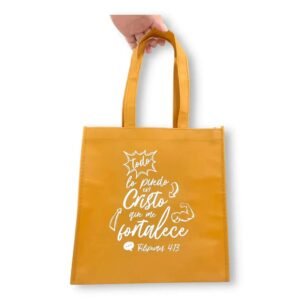 Bolsa Tote Bag Naranja Todo Lo Puedo