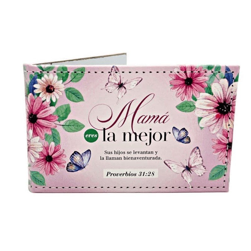 Espejito Compacto de Cuero Mamá 1 Espejito Compacto de Cuero Mamá