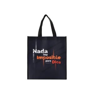 Bolsa Tote Bag Grande A Todo Color Nada es Imposible Para Dios