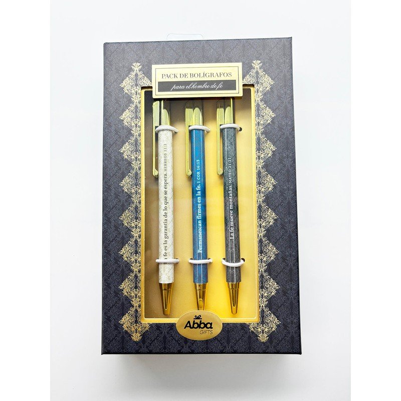 Pack 3 Bolígrafos de Lujo Hombre de Fe 1 Pack 3 Bolígrafos de Lujo Hombre de Fe