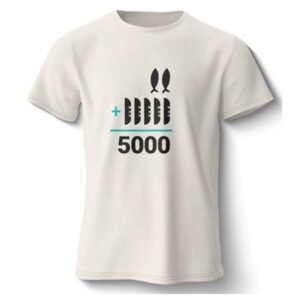 Camiseta Dos Peces Mas Cinco Panes /Blanca / T.L
