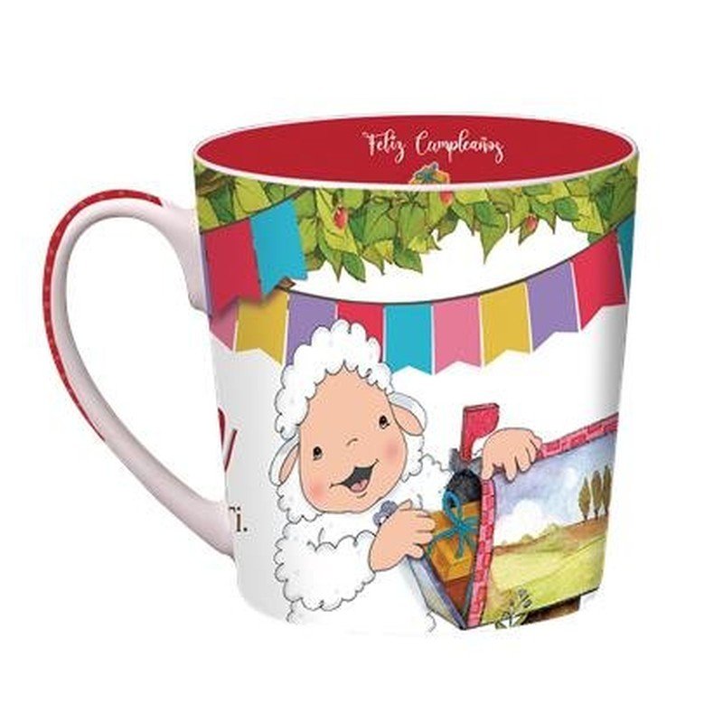 Taza Ovejitas/Feliz Cumpleaños/Rojo Interno/OVT-14 1 Taza Ovejitas/Feliz Cumpleaños/Rojo Interno/OVT-14